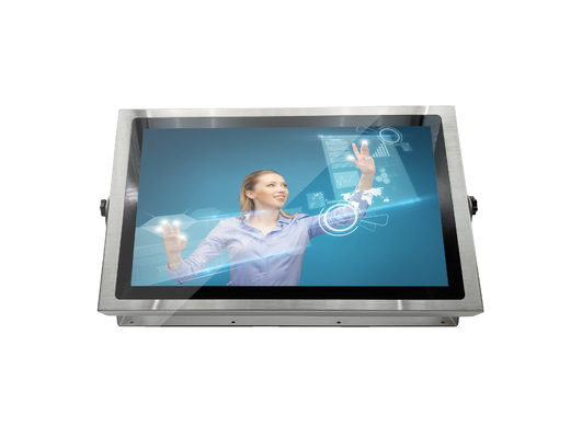 21.5" IP69K panel PC stainless steel yoke mount waterproof panel PC
