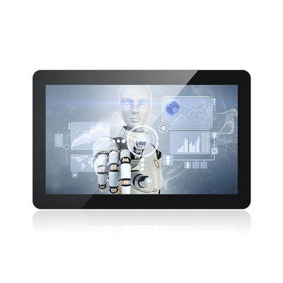15.6" zero bezel pcap touch monitor VGA/DVI/HDMI input IP65 front panel industrial touch screen for POS/Kiosk/automation